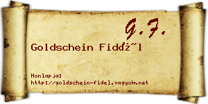 Goldschein Fidél névjegykártya